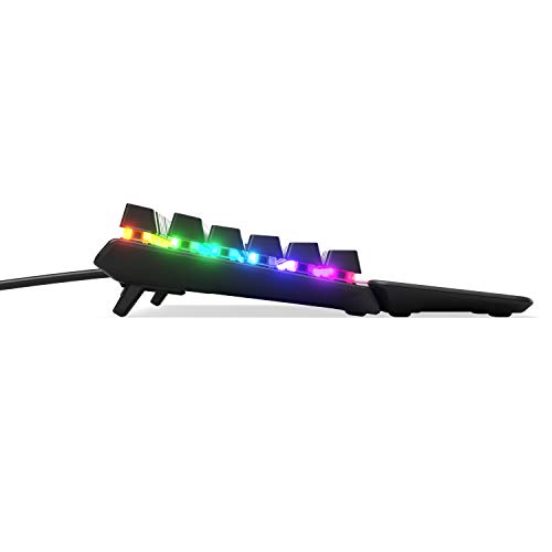 SteelSeries Apex 3 RGB Gaming Keyboard – 10-Zone RGB Illumination – IP32 Water Resistant – Premium Magnetic Wrist Rest (Whisper Quiet Gaming Switch)