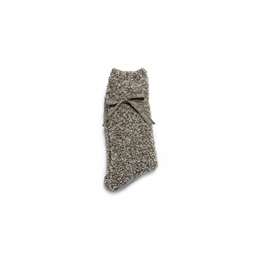 Barefoot Dreams THE COZYCHIC HEATHERED WOMEN'S SOCKS (GRAPHITE/WHITE),One Size,B614