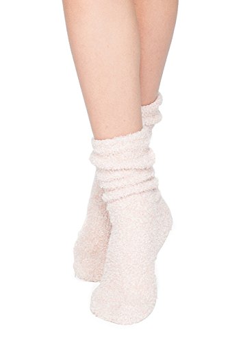 Barefoot Dreams THE COZYCHIC HEATHERED WOMEN'S SOCKS (GRAPHITE/WHITE),One Size,B614