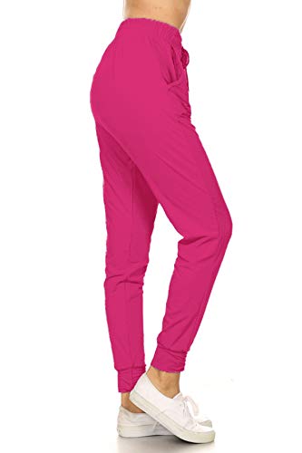 Leggings Depot JGA-R662-XL Cherish Rose Print Jogger Pants w/Pockets, X-Large