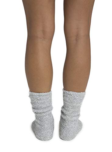 Barefoot Dreams THE COZYCHIC HEATHERED WOMEN'S SOCKS (GRAPHITE/WHITE),One Size,B614