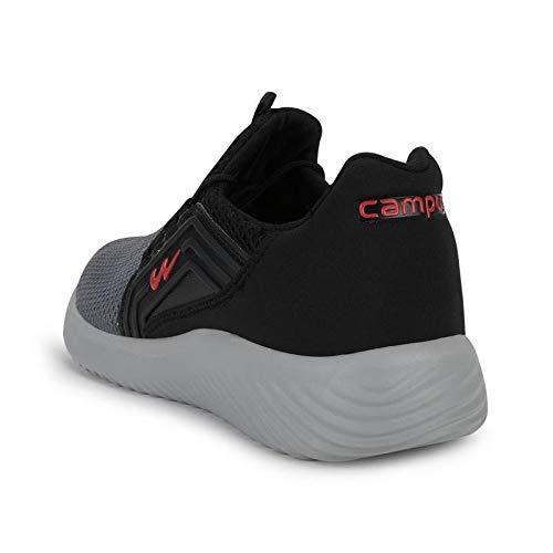 Campus Men's Tyson Full Blk Running Shoes-8 UK (42 EU) (CG-120)