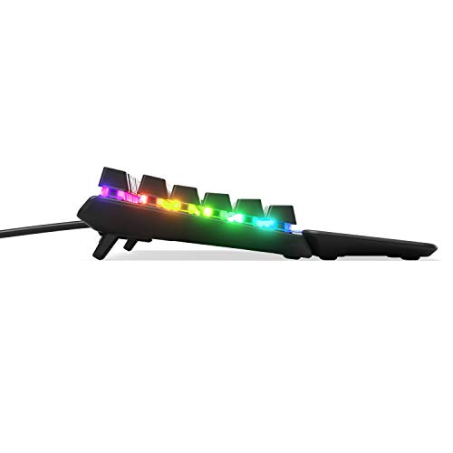 SteelSeries Apex 3 RGB Gaming Keyboard – 10-Zone RGB Illumination – IP32 Water Resistant – Premium Magnetic Wrist Rest (Whisper Quiet Gaming Switch)