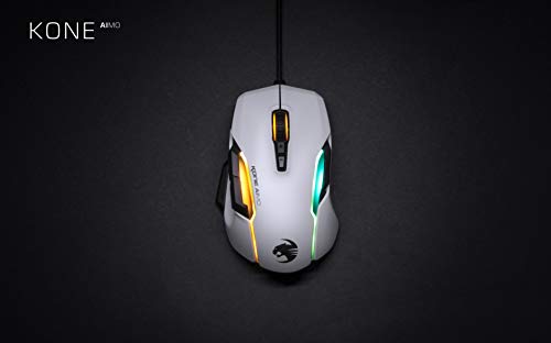 ROCCAT Kone AIMO PC Gaming Mouse, Optical, RGB Backlit Lighting, 23 Programmable Keys, Onboard Memory, Palm Grip, Owl Eye Sensor, Ergonomic, LED Illumination, Adjustable 100 to 16,000 DPI, Black