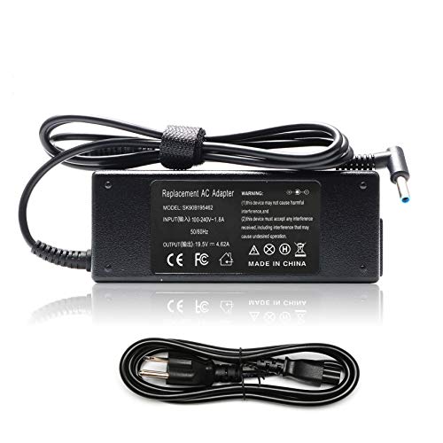 90W AC Adapter Laptop Charger for HP Envy Charger Touchsmart Sleekbook 15 17 M6 M7 m6-k010dx m6-k015dx m6-k125dx m6-w102dx m7-j020dx m7-k111dx m7-n109dx 710412-001 741727-001 Power Supply Cord