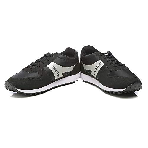 Unistar Men Black Running Shoes-10 UK/India (44 EU) (E-602)