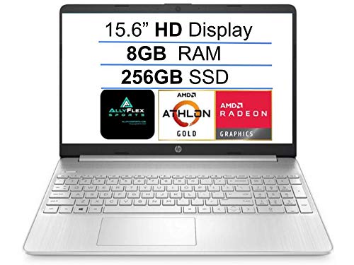 2021 Newest HP 15 15.6" HD Display Laptop Computer, AMD Athlon Gold 3150U (up to 3.3GHz, Beat i3-8130U), 8GB DDR4 RAM, 256GB PCIe SSD, WiFi, Bluetooth, HDMI, Webcam, Remote Work, Win 10 S, AllyFlex MP