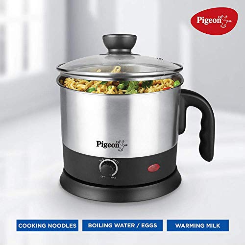 Pigeon by Stovekraft Amaze Plus Electric Kettle with Stainless Steel Body, 1.5 litres boiler for Water, instant noodles, soup etc.