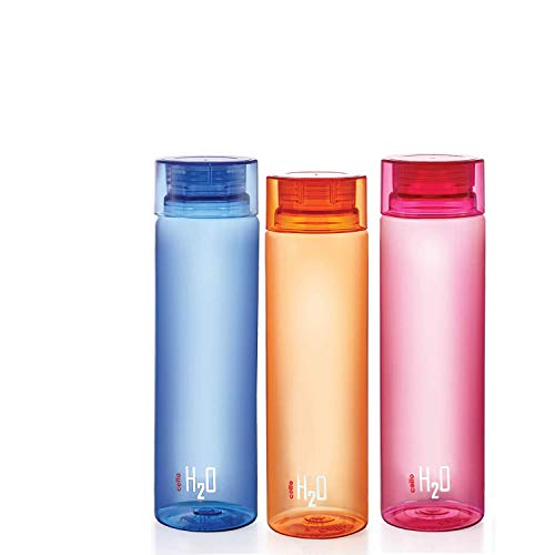 Cello Venice Plastic Bottle Set, 1 Litre, Set of 5, Assorted