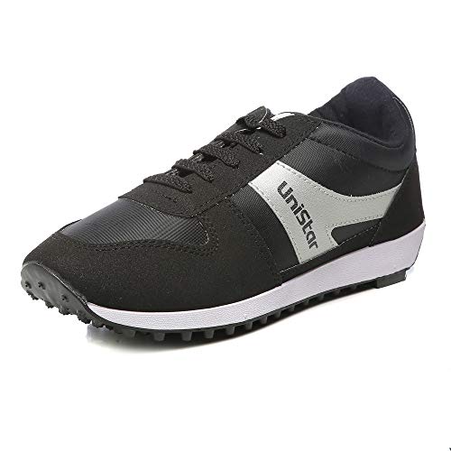 Unistar Men Black Running Shoes-10 UK/India (44 EU) (E-602)