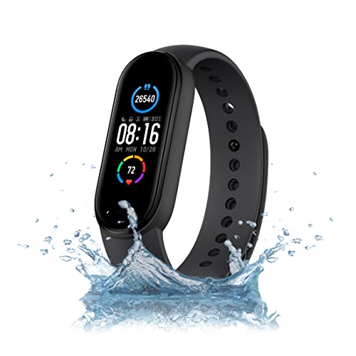 Mi Smart Band 5 – India’s No. 1 Fitness Band, 1.1 inch (2.8 cm) AMOLED Color Display, Magnetic Charging, 2 Weeks Battery Life, Personal Activity Intelligence (PAI), Women’s Health Tracking