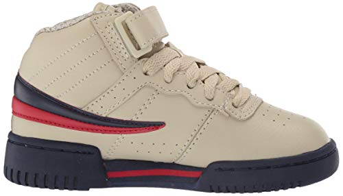 Fila F-13 Little Kids Sneaker, Cream Navy RED, 10.5 US Unisex