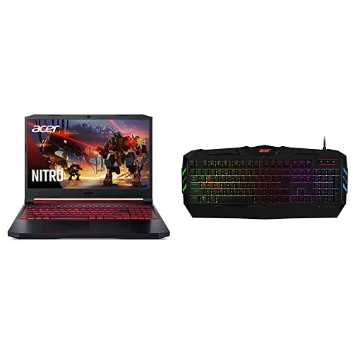 Acer Nitro 5 Gaming Laptop, 9th Gen Intel Core i5-9300H, NVIDIA GeForce GTX 1650, 15.6" Full HD IPS Display, 8GB DDR4, 256GB NVMe SSD, Wi-Fi 6, Backlit Keyboard, Alexa Built-in, AN515-54-5812