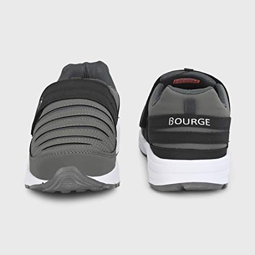 Bourge Men Loire-z126 D.Grey and Black Running Shoes-8 UK/India (42 EU) (Loire-63-D.Grey-08)