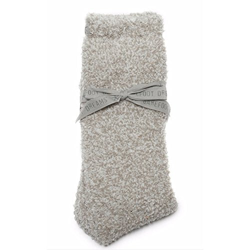 Barefoot Dreams THE COZYCHIC HEATHERED WOMEN'S SOCKS (GRAPHITE/WHITE),One Size,B614