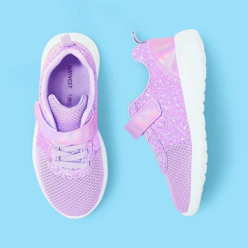 Mädchen Schuhe Kinder Turnschuhe Glitzer Sportschuhe Laufschuhe Hallenschuhe Sneakers Klettverschluss Tennisschuhe Festliche für Jugendliche,31.5 EU,Schwarz