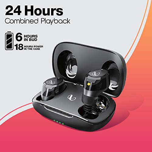 Infinity (JBL) Swing 350, True Wireless Earbuds with Mic, 24 Hours Playtime with Quick Charge, Deep Bass, Dual Equalizer, Bluetooth 5.0, IPX4 & Voice Assistant Support for Mobile Phones (Black)