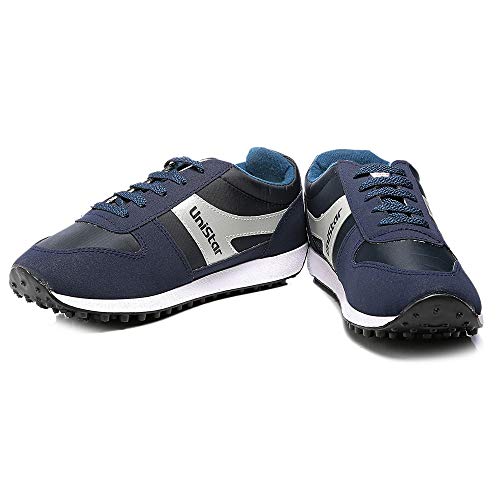 Unistar Men Black Running Shoes-10 UK/India (44 EU) (E-602)