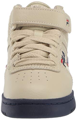 Fila F-13 Little Kids Sneaker, Cream Navy RED, 10.5 US Unisex