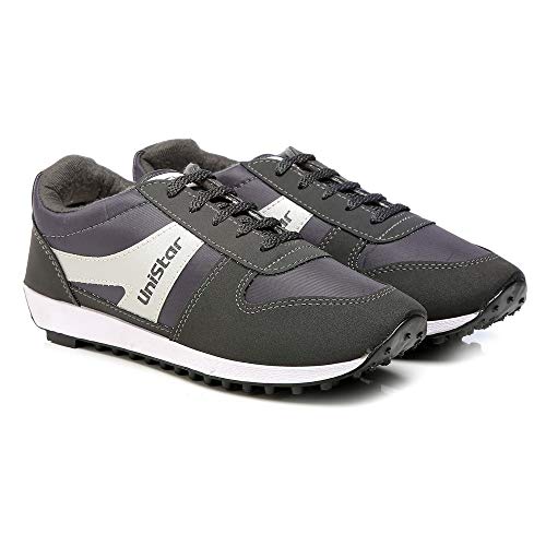 Unistar Men Black Running Shoes-10 UK/India (44 EU) (E-602)