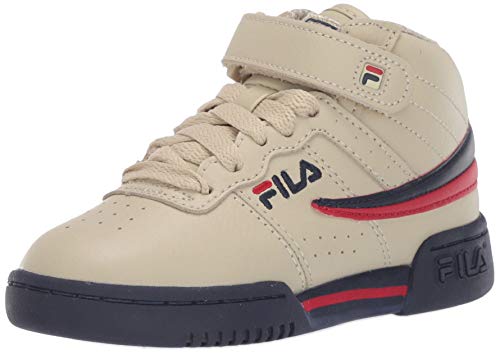 Fila F-13 Little Kids Sneaker, Cream Navy RED, 10.5 US Unisex