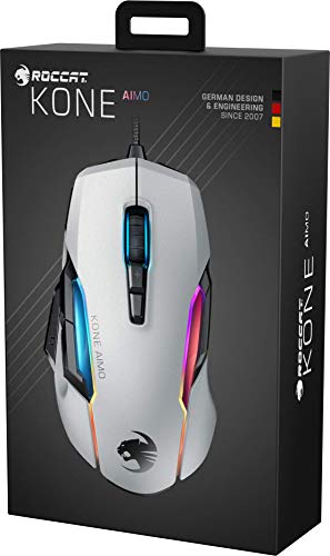 ROCCAT Kone AIMO PC Gaming Mouse, Optical, RGB Backlit Lighting, 23 Programmable Keys, Onboard Memory, Palm Grip, Owl Eye Sensor, Ergonomic, LED Illumination, Adjustable 100 to 16,000 DPI, Black