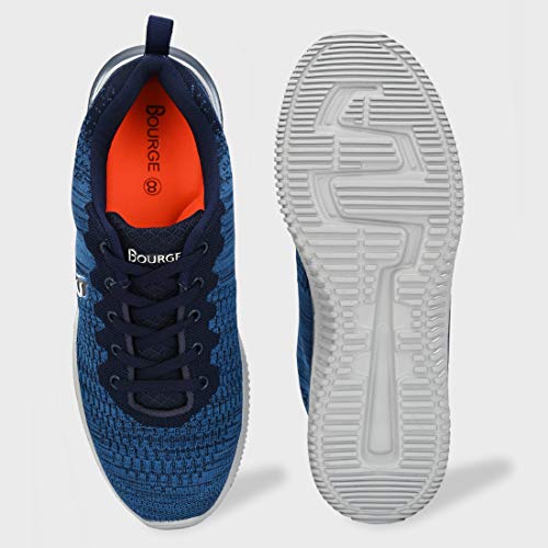 Bourge Men Loire-z1 Grey and Blue Running Shoes-8 UK/India (42 EU) (Loire-1-Grey-08)