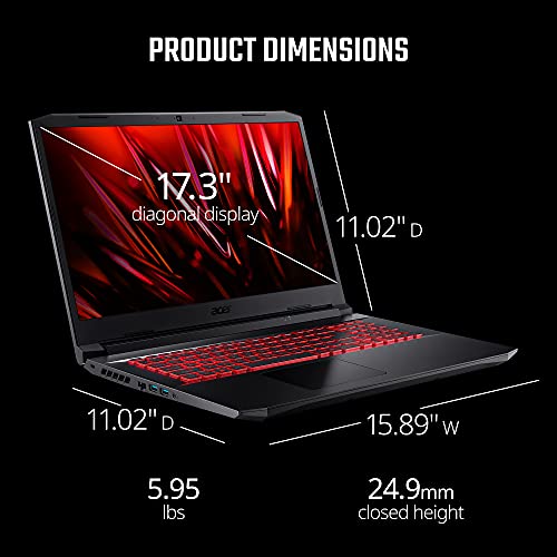 Acer Nitro 5 Gaming Laptop, 9th Gen Intel Core i5-9300H, NVIDIA GeForce GTX 1650, 15.6" Full HD IPS Display, 8GB DDR4, 256GB NVMe SSD, Wi-Fi 6, Backlit Keyboard, Alexa Built-in, AN515-54-5812