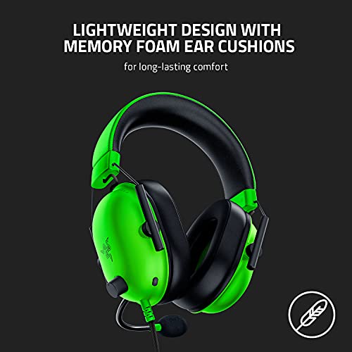 Razer BlackShark V2 X Gaming Headset: 7.1 Surround Sound - 50mm Drivers - Memory Foam Cushion - for PC, PS4, PS5, Switch, Xbox One, Xbox Series X|S, Mobile - 3.5mm Audio Jack - Black