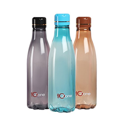 Cello Venice Plastic Bottle Set, 1 Litre, Set of 5, Assorted