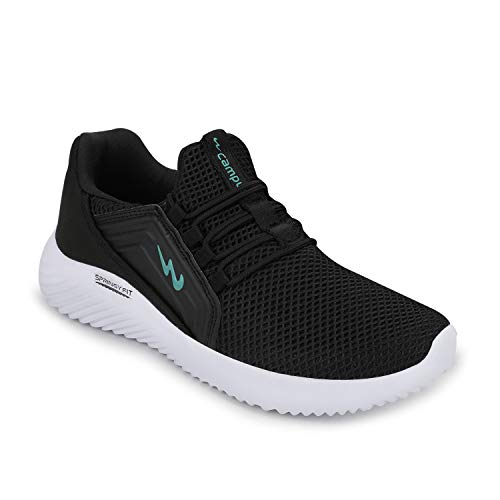 Campus Men's Tyson Full Blk Running Shoes-8 UK (42 EU) (CG-120)