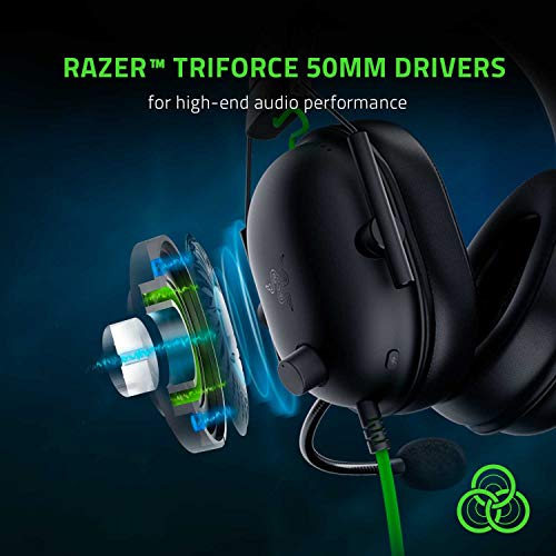 Razer BlackShark V2 X Gaming Headset: 7.1 Surround Sound - 50mm Drivers - Memory Foam Cushion - for PC, PS4, PS5, Switch, Xbox One, Xbox Series X|S, Mobile - 3.5mm Audio Jack - Black