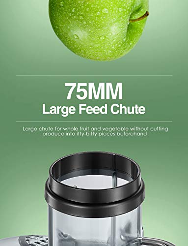 AICOK Juicer Extractor 1000W Centrifugal Juicer Machines Ultra Fast Extract Various Fruit and Vegetable Juice, 75MM Large Feed Chute Easy Clean Juicer with 2 Speed Control, BPA Free