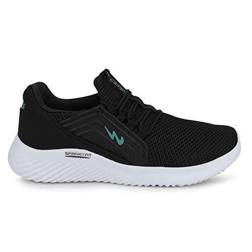 Campus Men's Tyson Full Blk Running Shoes-8 UK (42 EU) (CG-120)