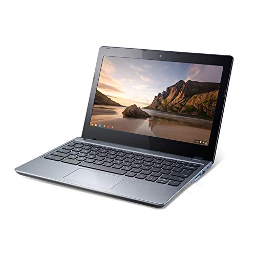 Used Well Condition Chromebook c720 Laptop with Computer Skin in A Cover 11.6-inch 2GB RAM 32GB eMMC (with USB Mouse- Touch pad Can't Work)- Celeron 2955U - Chrome OS