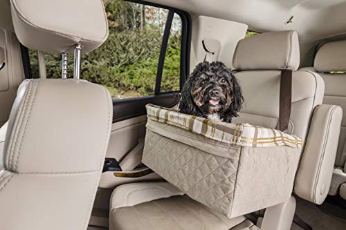 PetSafe Happy Ride Booster Seat - Dog Booster Seat for Cars, Trucks and SUVs - Easy to Adjust Strap - Durable Fleece Liner is Machine Washable and Easy to Clean - Medium, Navy