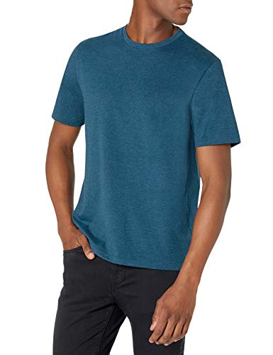 Amazon Essentials Men's 2-Pack Regular-Fit Short-Sleeve Crewneck T-Shirt, navy heather, Medium