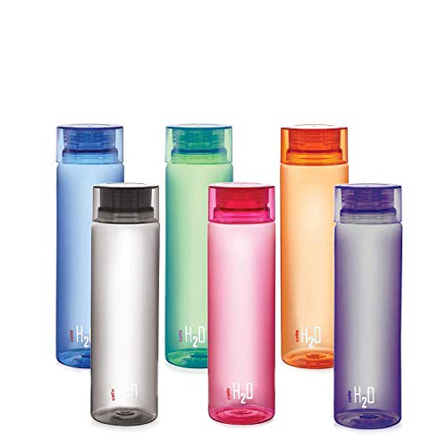 Cello Venice Plastic Bottle Set, 1 Litre, Set of 5, Assorted