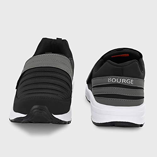 Bourge Men Loire-z126 D.Grey and Black Running Shoes-8 UK/India (42 EU) (Loire-63-D.Grey-08)