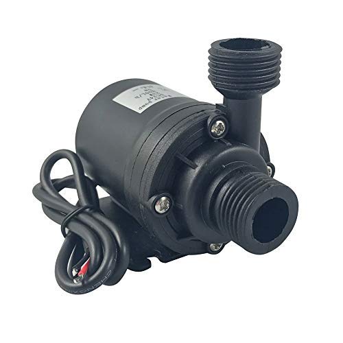 ZAOJIAO DC 12V Brushless Water Pump 1/2'' Male Thread Centrifugal Submersible Pump 800L/H 210GPH 4M/13ft for Fountain Solar Panel Pond Aquarium Water Circulation System