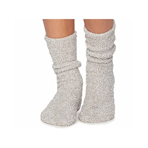 Barefoot Dreams THE COZYCHIC HEATHERED WOMEN'S SOCKS (MIDNIGHT/WHITE),One Size,B614