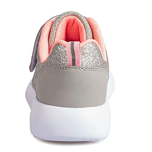 Mädchen Schuhe Kinder Turnschuhe Glitzer Sportschuhe Laufschuhe Hallenschuhe Sneakers Klettverschluss Tennisschuhe Festliche für Jugendliche,31.5 EU,Schwarz