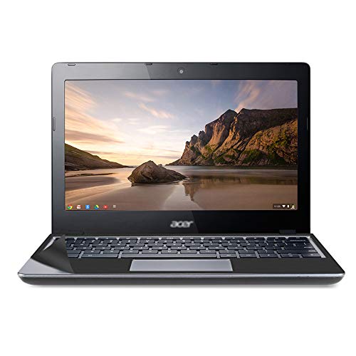 Used Well Condition Chromebook c720 Laptop with Computer Skin in A Cover 11.6-inch 2GB RAM 32GB eMMC (with USB Mouse- Touch pad Can't Work)- Celeron 2955U - Chrome OS