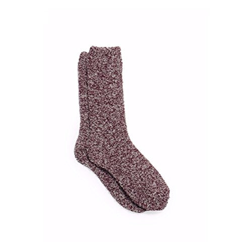 Barefoot Dreams THE COZYCHIC HEATHERED WOMEN'S SOCKS (MIDNIGHT/WHITE),One Size,B614