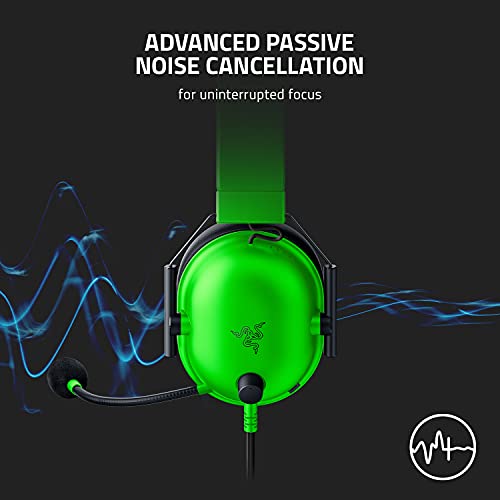 Razer BlackShark V2 X Gaming Headset: 7.1 Surround Sound - 50mm Drivers - Memory Foam Cushion - for PC, PS4, PS5, Switch, Xbox One, Xbox Series X|S, Mobile - 3.5mm Audio Jack - Black