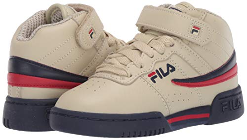 Fila F-13 Little Kids Sneaker, Cream Navy RED, 10.5 US Unisex