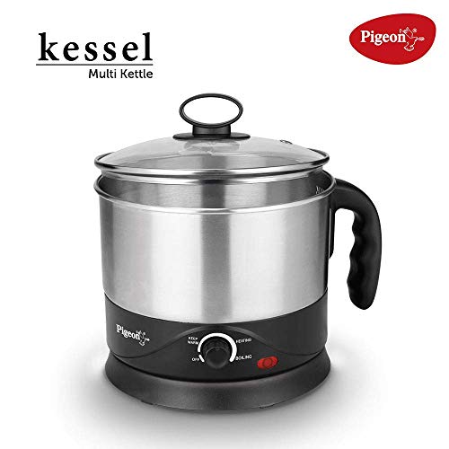 Pigeon by Stovekraft Amaze Plus Electric Kettle with Stainless Steel Body, 1.5 litres boiler for Water, instant noodles, soup etc.