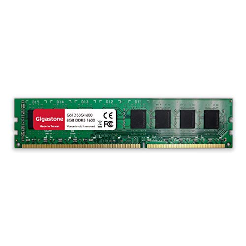 Gigastone DDR3 16GB (8GBx2) 1600MHz PC3-12800 CL11 1.5V UDIMM 240 Pin Unbuffered Non ECC for PC Computer Desktop Memory Module Ram Upgrade Kit