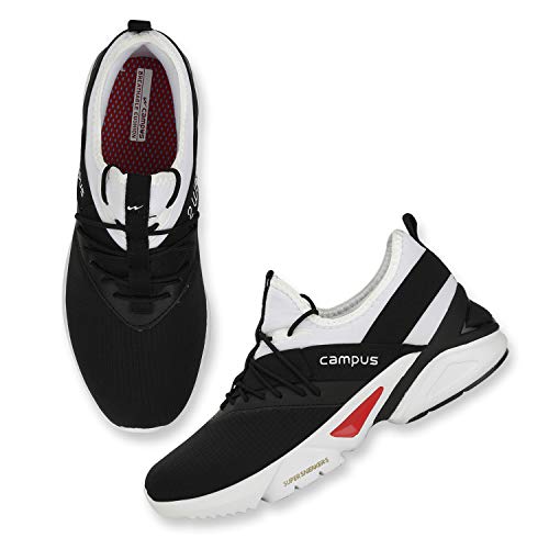 Campus Men's Honor BLK-WHT Running Shoes -8 UK/India