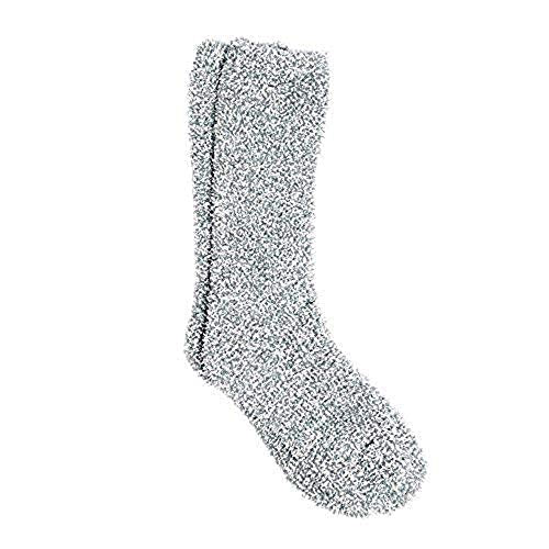 Barefoot Dreams THE COZYCHIC HEATHERED WOMEN'S SOCKS (GRAPHITE/WHITE),One Size,B614